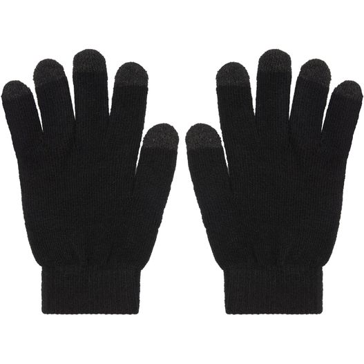 ein paar schwarzer handschuhe auf weißem hintergrund Touch-Screen Knitted Gloves - Funktionale Strickhandschuhe (Bild 1)