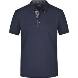 Men's Plain Polo - Polo mit Button-Down Kragen