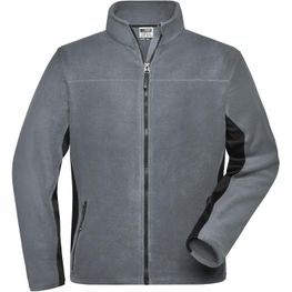 Men's Workwear Fleece Jacket - STRONG - - Strapazierfähige Fleecejacke im Materialmix