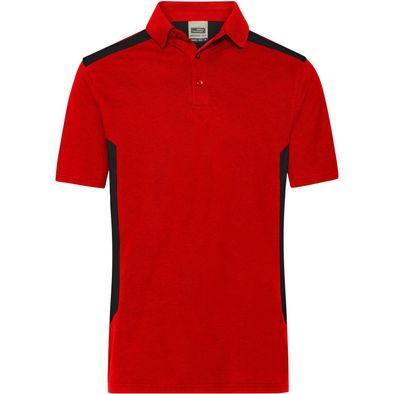 Men's Workwear Polo - STRONG - - Strapazierfähiges und pflegeleichtes Polo mit Kontrasteinsätzen