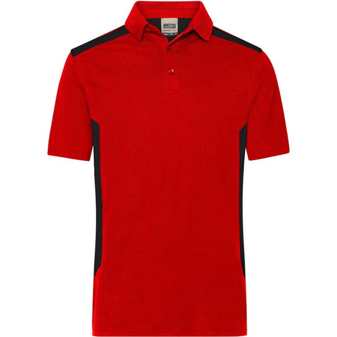 Men's Workwear Polo - STRONG - - Strapazierfähiges und pflegeleichtes Polo mit Kontrasteinsätzen