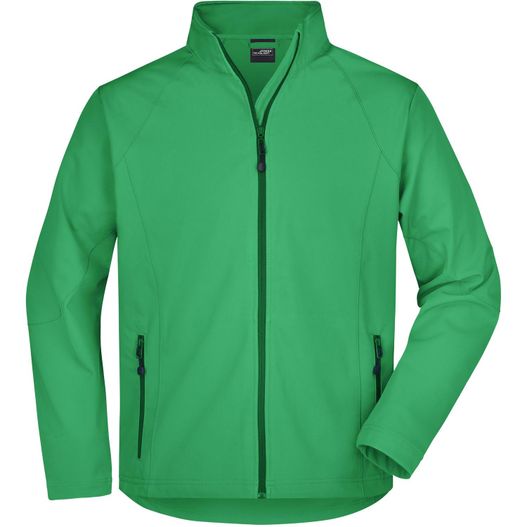eine grüne jacke mit einem reißverschlusskragen Men's Softshell Jacket - Modische Softshelljacke (Bild 1)