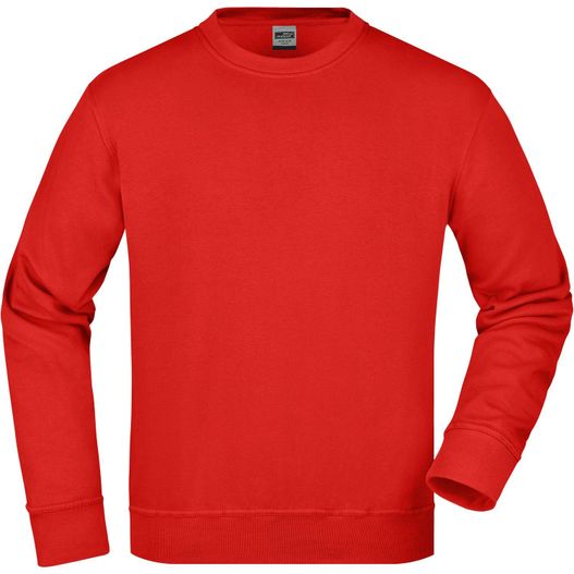 ein rotes sweatshirt mit einem weißen logo auf der brust Workwear Sweatshirt - Klassisches Rundhals-Sweatshirt (Bild 1)