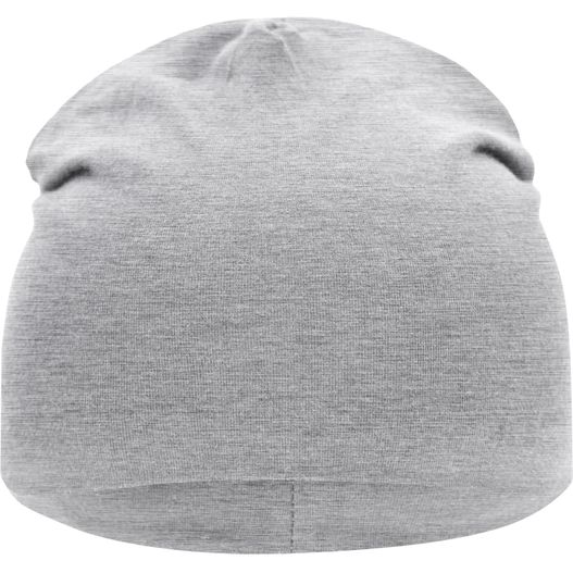 ein grauer hut mit weißem hintergrund Jersey Beanie - Aus hochwertigem Single-Jersey (Bild 1)