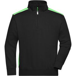 Produktabbildung Workwear Half-Zip Sweat - COLOR - - Sweatshirt mit Stehkragen, Reißverschluss und Kontrasteinsätzen Workwear Half-Zip Sweat - COLOR - - Sweatshirt mit Stehkragen, Reißverschluss und Kontrasteinsätzen