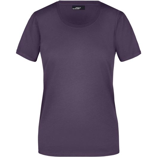ein frauen lila t shirt Ladies' Basic-T - Leicht tailliertes T-Shirt aus Single Jersey (Bild 1)