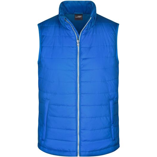 eine blaue weste mit einem reißverschlusskragen Men's Padded Vest - Leichte, wattierte Steppweste (Bild 1)