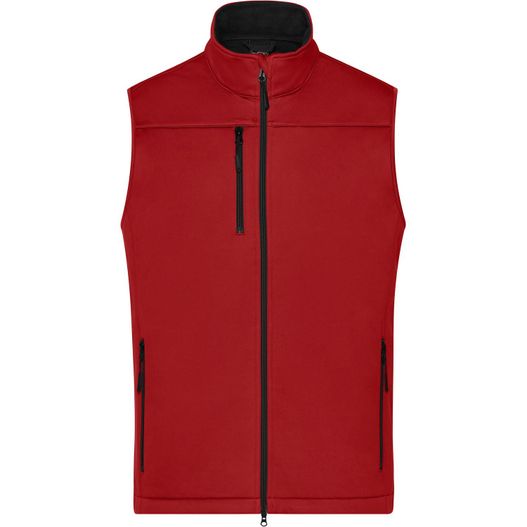 Men's Softshell Vest - Klassische Softshellweste im sportlichen Design aus recyceltem Polyester (Bild 1)