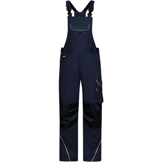 ein bild von einem mann mit einem blauen gesamt Workwear Pants with Bib - SOLID - - Funktionelle Latzhose im cleanen Look mit hochwertigen Details (Bild 1)