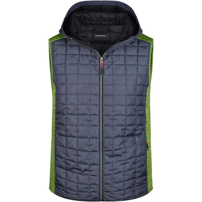 Men's Knitted Hybrid Vest - Weste im stylischen Materialmix