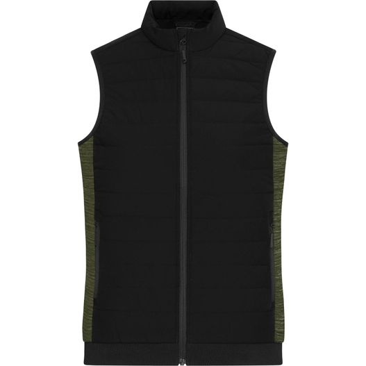 Ladies' Padded Hybrid Vest - Wattierte Weste mit Stehkragen im attraktiven Materialmix (Bild 1)