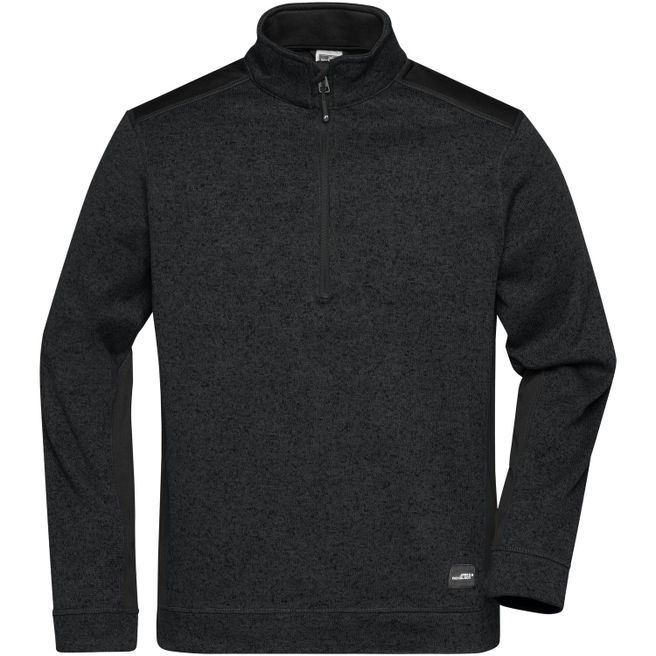 Produktabbildung Men's Knitted Workwear Fleece Half-Zip - STRONG - - Pflegeleichter Strickfleece Troyer im Materialmix Men's Knitted Workwear Fleece Half-Zip - STRONG - - Pflegeleichter Strickfleece Troyer im Materialmix