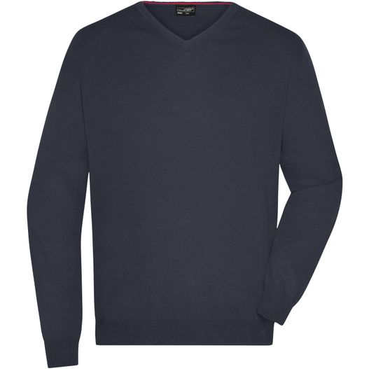 Men's V-Neck Pullover - Klassischer Baumwoll-Pullover (Bild 1)