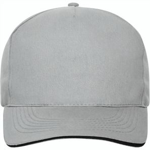 5 Panel Sandwich Cap Bio Cotton - 5 Panel Cap mit ungebürsteter Oberfläche