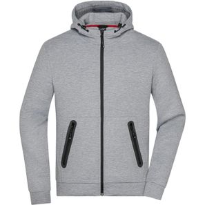Men's Hooded Jacket - Kapuzenjacke mit modischen Details in Melange-Optik