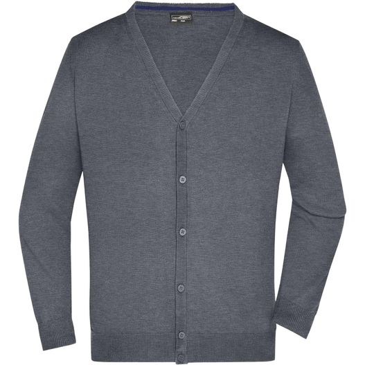 Men's V-Neck Cardigan - Klassische Baumwoll-Strickjacke (Bild 1)