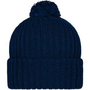 Knitted Cap with Pompon - Trendige Pomponmütze in vielen Farben