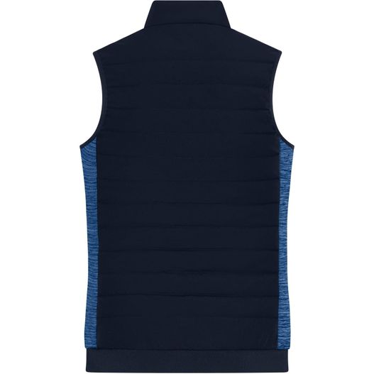 Ladies' Padded Hybrid Vest - Wattierte Weste mit Stehkragen im attraktiven Materialmix (Bild 1)