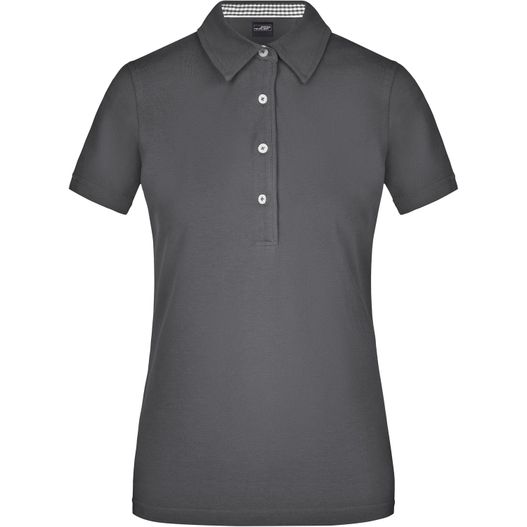 ein frauen graues poloshirt Ladies' Plain Polo - Polo mit konfektioniertem Kragen (Bild 1)