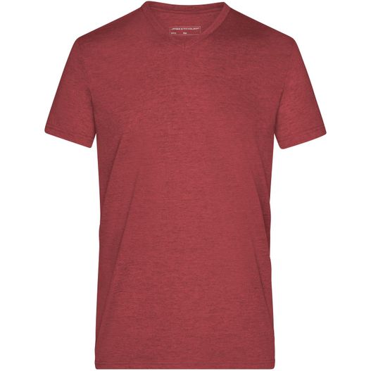 Men's Heather T-Shirt - Modisches T-Shirt mit V-Ausschnitt (Bild 1)