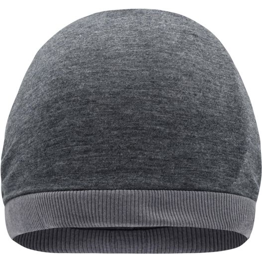 ein grauer hut mit einer schwarzen band Heather Summer Beanie - Legere Streetwear Mütze (Bild 1)