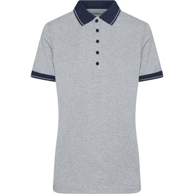 Ladies' Heather Polo - Melange Polo mit modischen Details