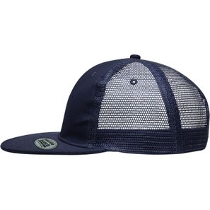 6 Panel Flat Peak Cap - 6 Panel Mesh Cap mit flachem Schild