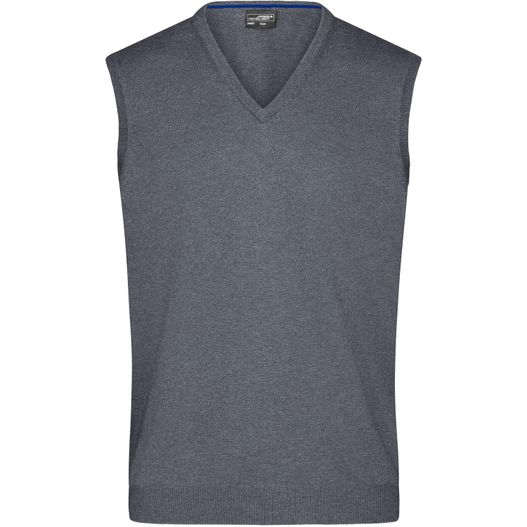 Men's V-Neck Pullunder - Klassischer Baumwoll-Pullunder (Bild 1)
