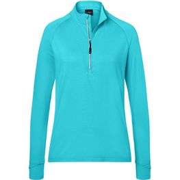 Ladies' Sports  Shirt Half-Zip - Langarm-Shirt mit Reißverschluss für Sport und Freizeit