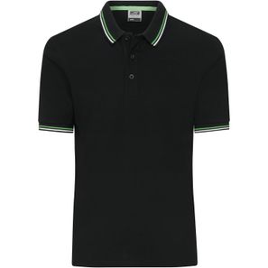 Men's Polo - Klassisches Polo mit Kontraststreifen an Kragen und Armbündchen in Piqué-Qualität