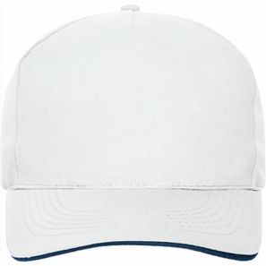5 Panel Sandwich Cap Bio Cotton - 5 Panel Cap mit ungebürsteter Oberfläche