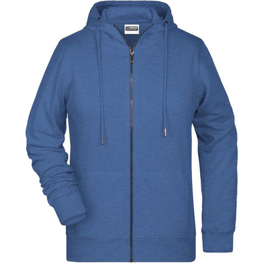 ein blauer kapuzenpullover mit kapuze drauf Ladies' Zip Hoody - Sweatjacke mit Kapuze und Reißverschluss (Bild 1)