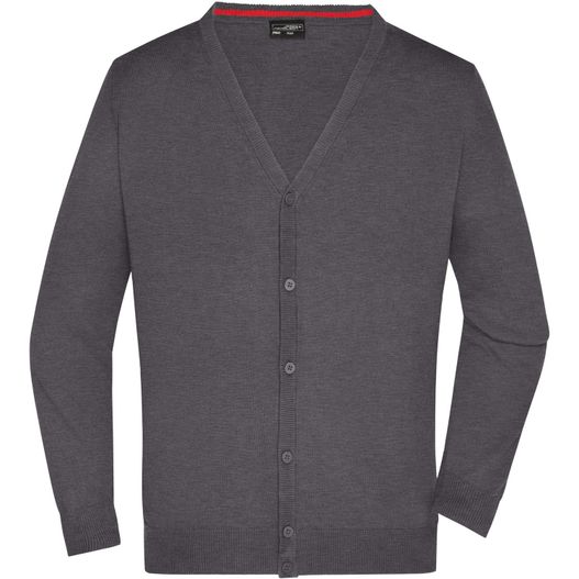 Men's V-Neck Cardigan - Klassische Baumwoll-Strickjacke (Bild 1)