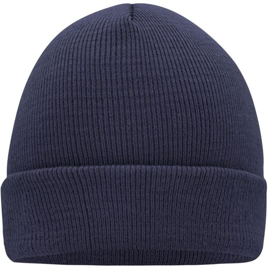 eine marine mütze mit einem weißen logo Knitted Cap - Klassische Strickmütze in vielen Farben (Bild 1)