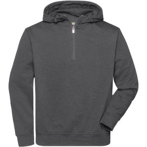 BIO Workwear-Half Zip Hoody - Sweatshirt mit Kapuze und Reißverschluss