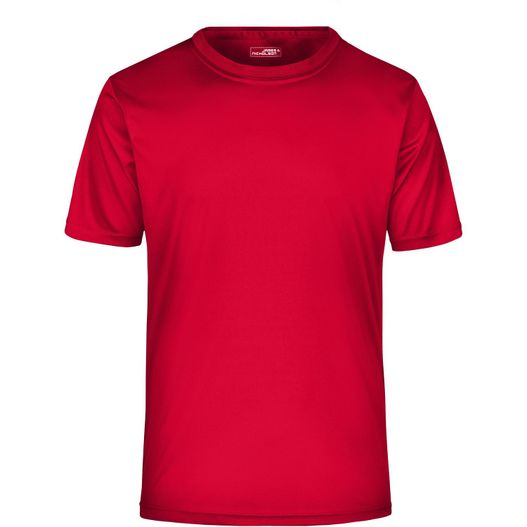 ein rotes t-shirt mit einem weißen logo auf der brust Men's Active-T - Funktions T-Shirt für Freizeit und Sport (Bild 1)