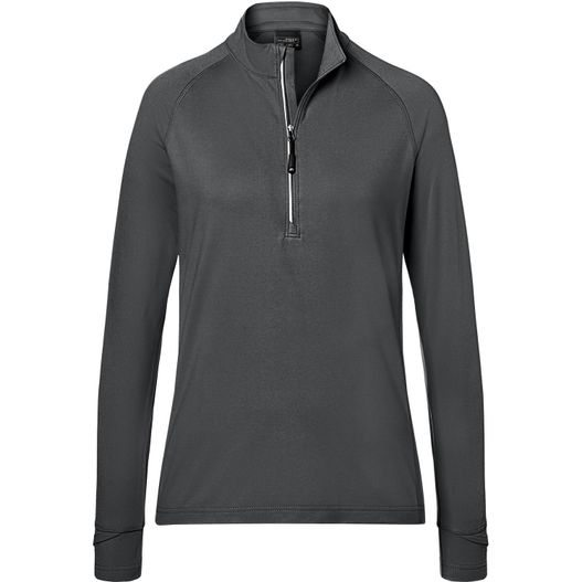Ladies' Sports  Shirt Half-Zip - Langarm-Shirt mit Reißverschluss für Sport und Freizeit (Bild 1)