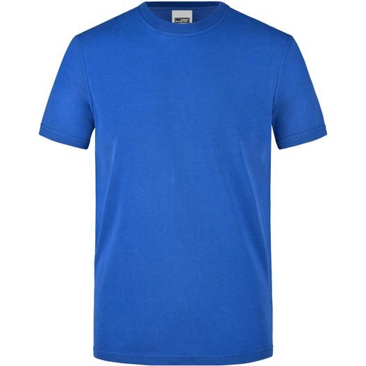 ein blaues t-shirt auf weißem hintergrund Men's Workwear T-Shirt - Strapazierfähiges und pflegeleichtes T-Shirt (Bild 1)