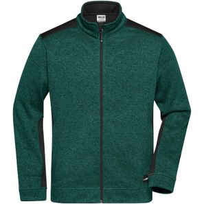 Men's Knitted Workwear Fleece Jacket - STRONG - - Pflegeleichte Strickfleece Jacke im Materialmix