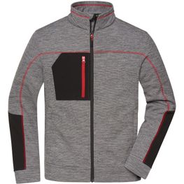 Men's Structure Fleece Jacket - Pflegeleichte Strick-Fleecejacke für Arbeit und Freizeit