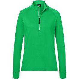 Ladies' Sports  Shirt Half-Zip - Langarm-Shirt mit Reißverschluss für Sport und Freizeit