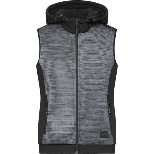 Ladies' Padded Hybrid Vest - Wattierte Strickfleece Weste im attraktiven Materialmix (Bild 1)