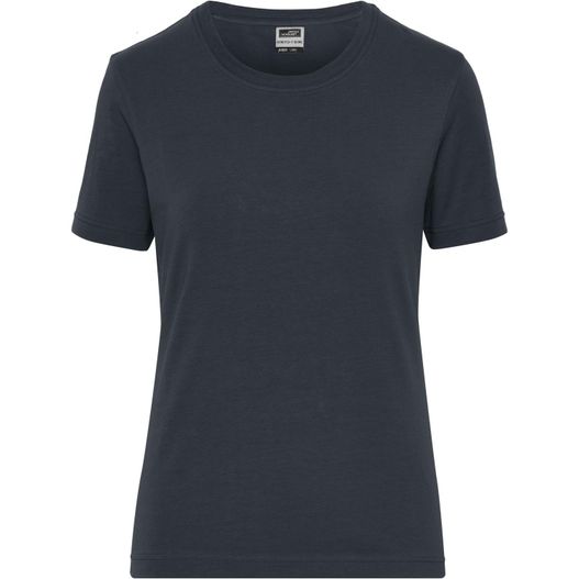 ein frauen t - hemd in dunkelblau Ladies' BIO Stretch-T Work - SOLID - - T-Shirt aus weichem Elastic-Single-Jersey (Bild 1)