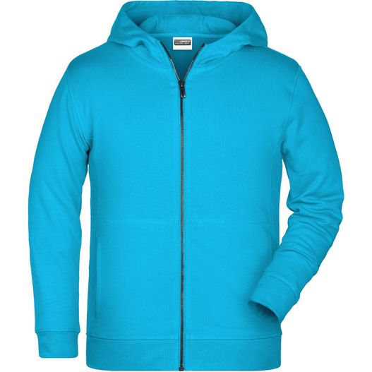 ein blauer kapuze mit reißverschluss auf der vorderseite Children's Zip Hoody - Sweatjacke mit Kapuze und Reißverschluss (Bild 1)