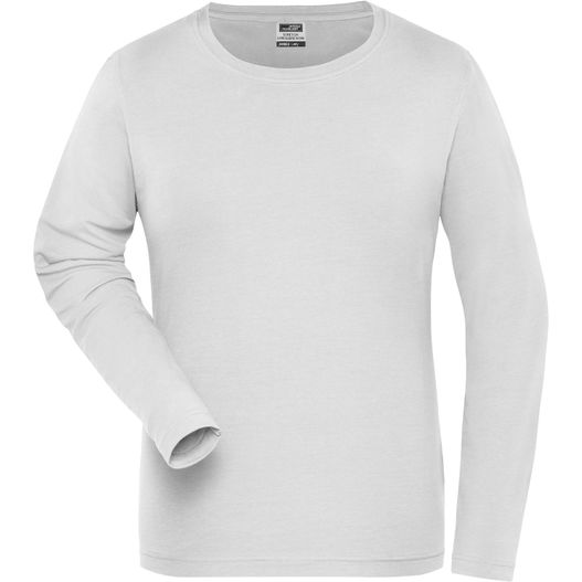 Ladies' BIO Stretch-Longsleeve Work - SOLID - - Langarm Shirt aus weichem Elastic-Single-Jersey (Bild 1)