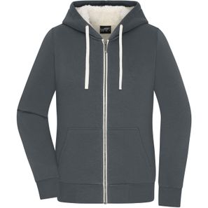 Ladies' Doubleface Jacket - Kapuzenjacke aus BIO-Baumwolle mit weichem Sherpa-Futter