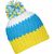 Crocheted Cap with Pompon - Angesagte 3-farbige Häkelmütze mit Pompon (Bild 3)
