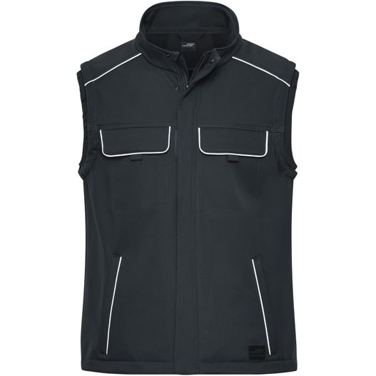 Workwear Softshell Vest - SOLID - - Professionelle Softshellweste im cleanen Look mit hochwertigen Details (Bild 1)