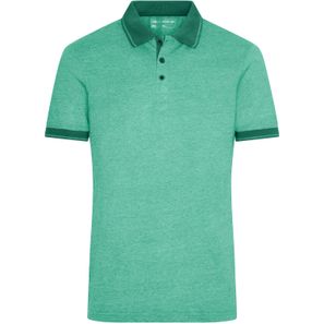 Men's Heather Polo - Melange Polo mit modischen Details