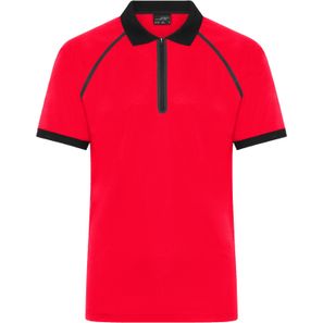 Men's Zip-Polo - Polo mit Reißverschluss aus Funktions-Polyester für Promotion, Sport und Freizeit